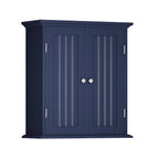 Choochoo Bathroom Wall Cabinet, Over The Toilet Space Saver Storage Cabinet, Medicine Cabinet With 2 Door And Adjustable Shelves, Cupboard, Navy Blue