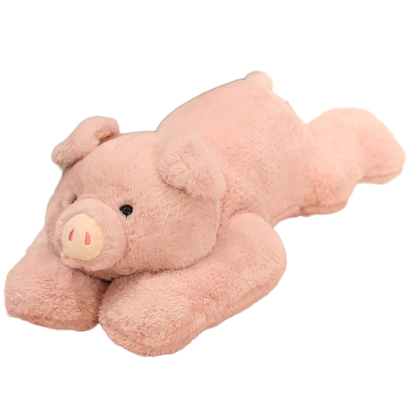 Hronsa Weighted Stuffed Animals, 29.5in 6.2lbs Weighted Pig Stuffed Animal Toy Cute Pink Pig Plush Pillow for Adults Boys Girls