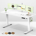 Veken 55 Inch Large Electric Standing Desk,Sit to Stand Up, Heights Adjustable, Work Home Office Computer Table for Study, Walki