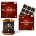 Benzoin Incense Bricks & Flower of Life Exotic Incense Burner by Aromafume | 2 Trays x 9 Bricks | Styrax Extract, Native to Indo