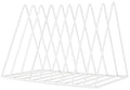 Sooyee 9 Slot White Magazine Holder,Desktop File Sorter Organizer Triangle Bookshelf Decor Home Office