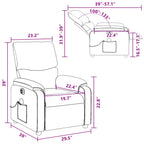 vidaXL Fabric Massage Recliner Chair for Living Room, Home Theater, 6-Point Vibration Massage, Adjustable Back & Footrest, Side Pocket, Dark Green