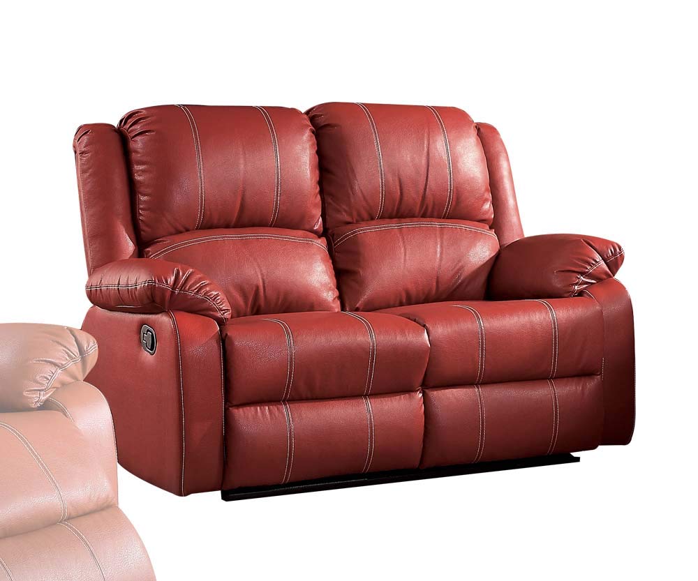 Acme Zuriel Loveseat (Motion) In Red Pu
