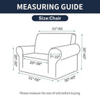 2025 New Stretch Chair Sofa Slipcovers Couch Cover For 1 Seater Furniture Protector Sofa Covers With Elastic Bottom Jacquard Fabric Small Checks For Pets, Kids - Charcoal