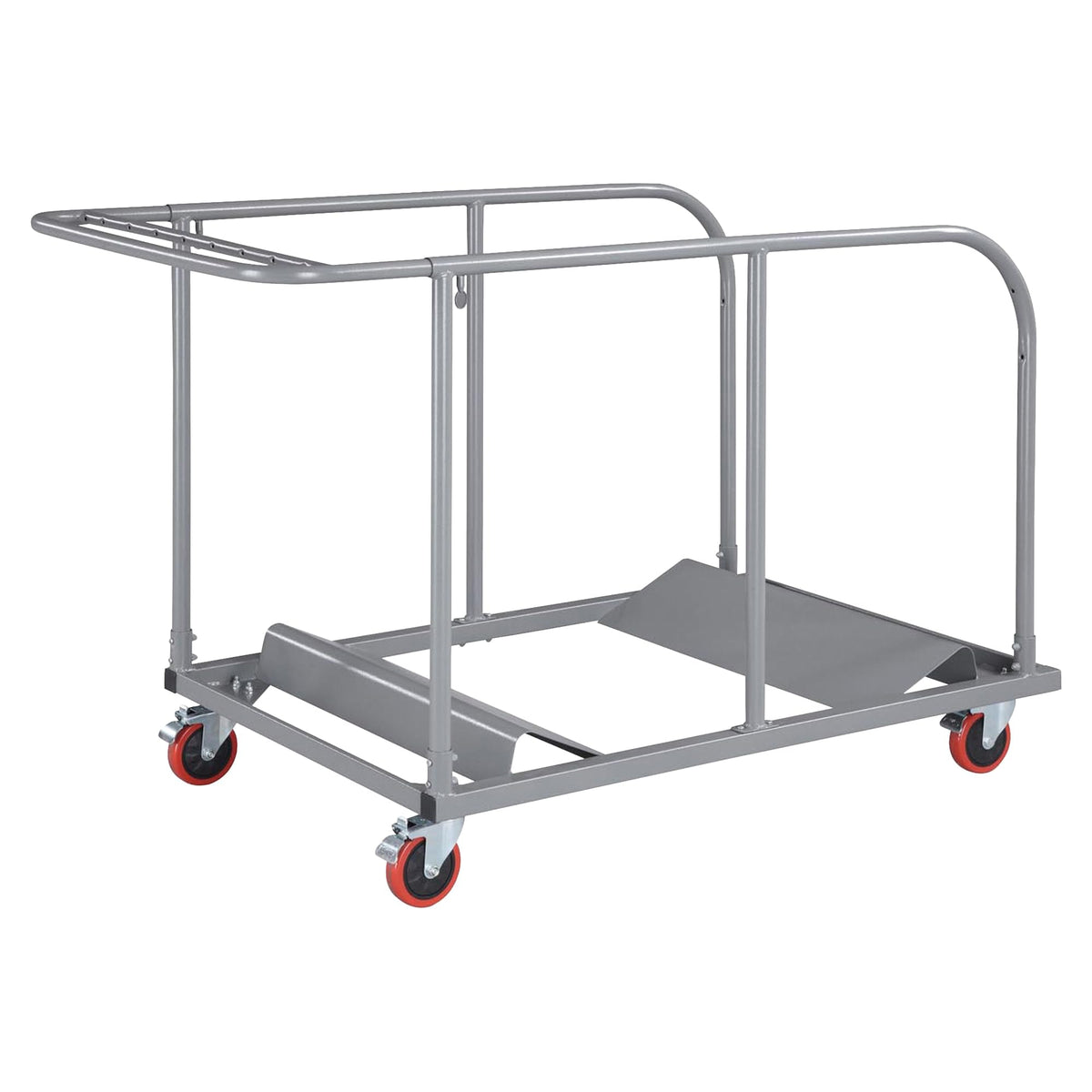 Lorell Round Planet Table Trolley Cart, Gray