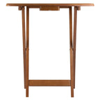 Winsome Dylan Teak Snack Table Set of 4, Oversized Living Room Tables, 26 - Ideal for Entertaining and Space-Saving Solutions