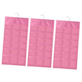 Club Bollywood 3 Pieces Hanging Closet Organizer Breathable For Living Room Study Room Home Pink| Household Supplies & Cleaning 