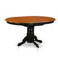 East West Furniture Aavt-Blk-Tp Avon Kitchen Dining Table - An Oval Solid Wood Table Top With Butterfly Leaf & Pedestal Base, 42X60 Inch, Black & Cherry