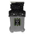 Franco Collectibles Beetlejuice Striped Bedding 4 Piece Super Soft Comforter And Sheet Set, Twin, (Officially Licensed Product)