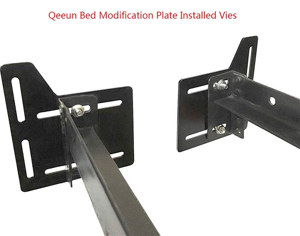 Caforo Queen Bed Modification Plate, Headboard Attachment Bracket, Bed Frame Adapter Brackets, Bed Headboard Frame Conversion Kit Full To Queen Set Of 2