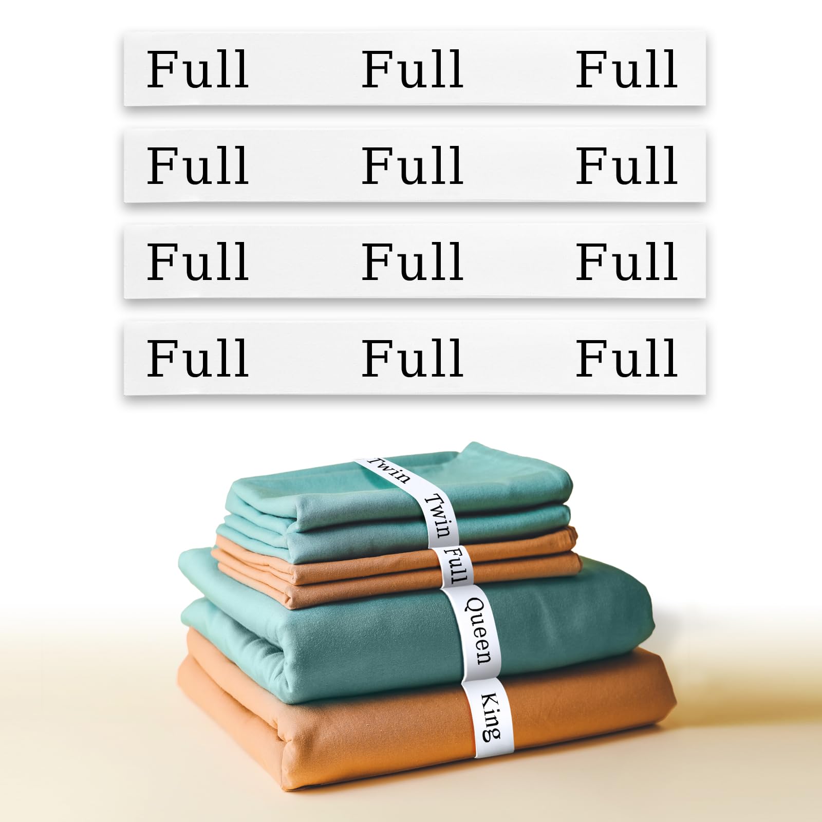 Bed Sheet Organizer Bands For Linen Closet (Full 4 Pack), Bedsheet Strap Band Set, Bedding Sheet Keeper For Laundry Room Organiz