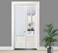 Pi Side Door Curtain 2 Panels,Thermal Insulated Privacy Tie Up Blackout Small Window Covering For Front Door 40 Inches Long (W12Xl40-2Pc,Grey White)