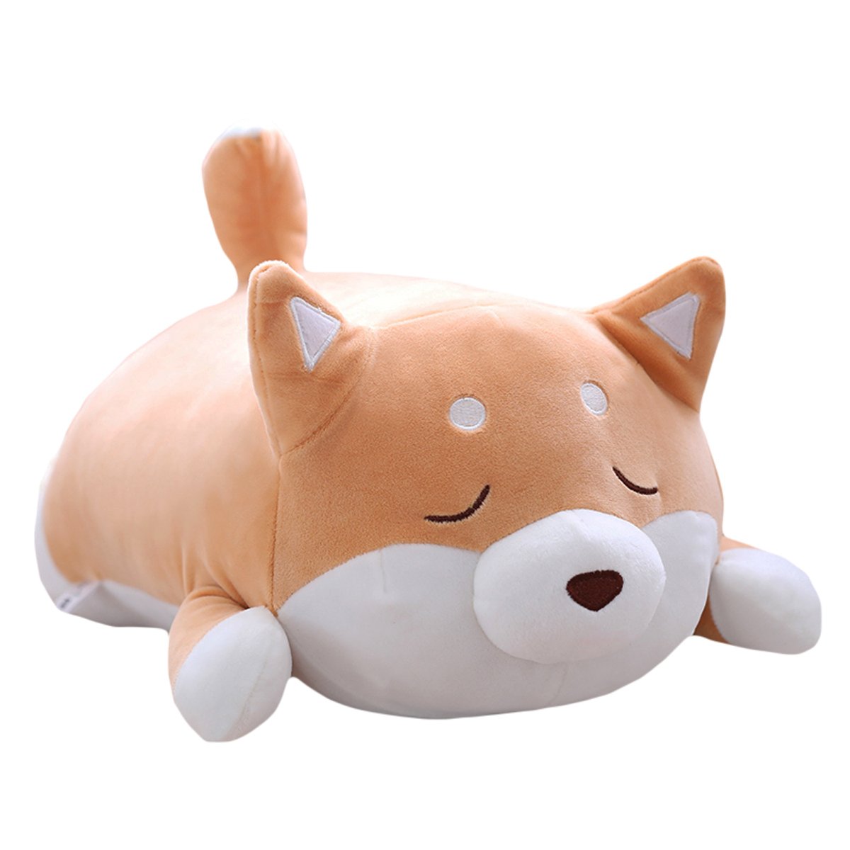 Shiba Inu Dog Plush Pillow, Cute Corgi Akita Stuffed Animals Doll Toy Gifts For Valentine'S Gift, Christmas,Sofa Chair, Brown Bl