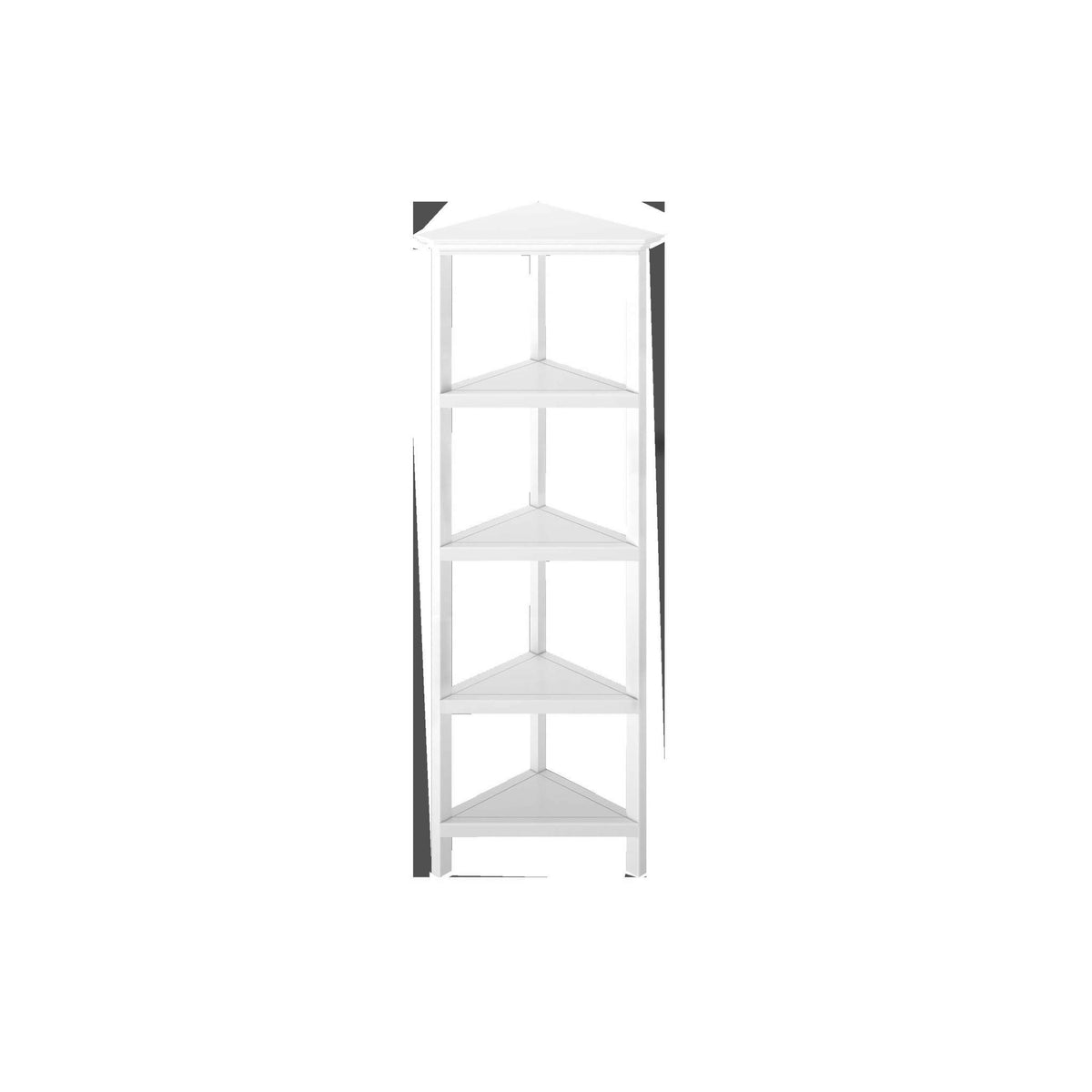 HomeRoots 60&quot; Bookcase with 2 Shelves in White