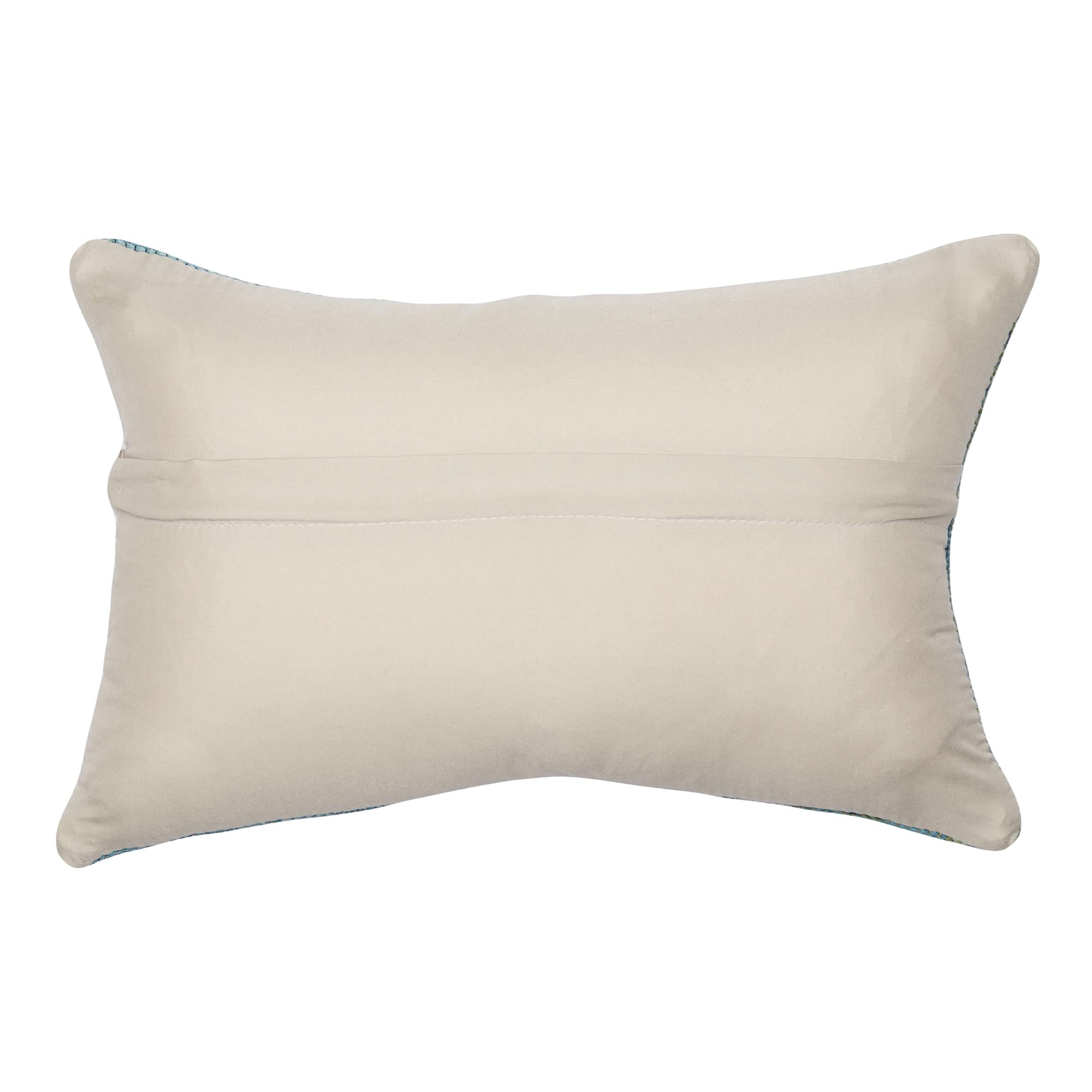 Liora Manne Marina Indoor/Outdoor Power Loomed Easy Care Pillows, 12' X 18', Coral Edge Navy