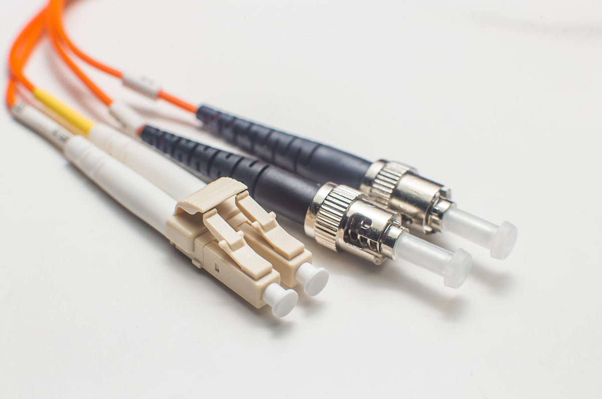 Fibercablesdirect - 60M Om1 Lc St Fiber Patch Cable  1G Plenum Duplex 625125 Lc To St Multimode Jumper 60 Meter (19685Ft)  Lengt