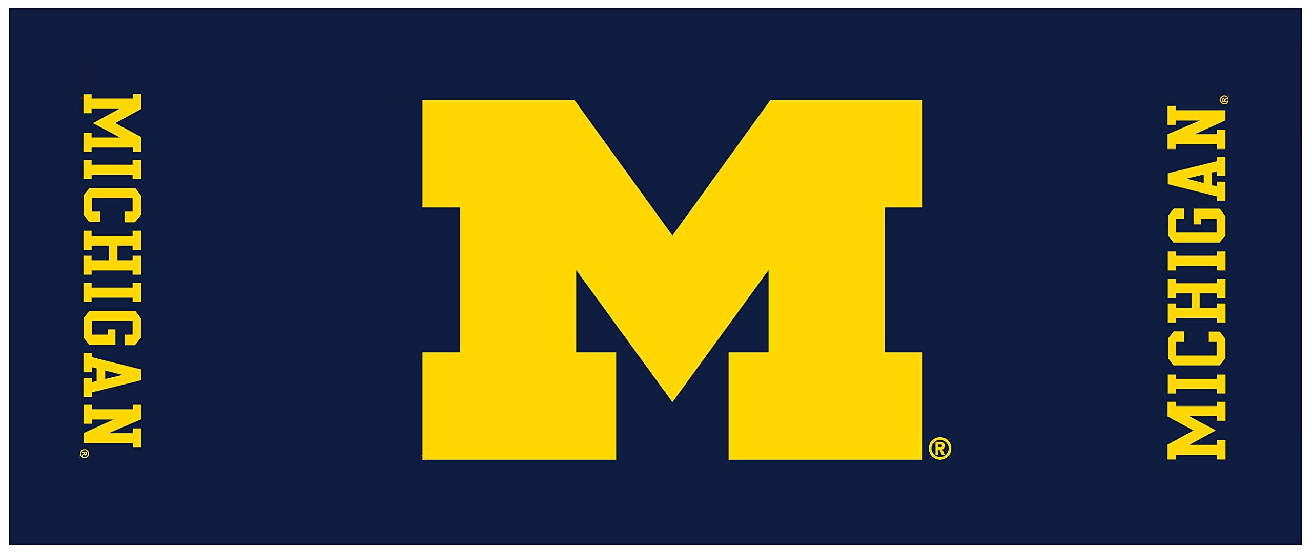Collegiate Kwik-Covers Rectangle Plastic Table Covers, Bundle Of 2 (University Of Michigan, 8')