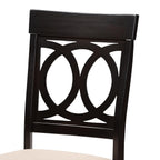 Baxton Studio Lucie Contemporary Fabric Dining Chair, Sand and Espresso, 4/Set (157-9731-HiT)