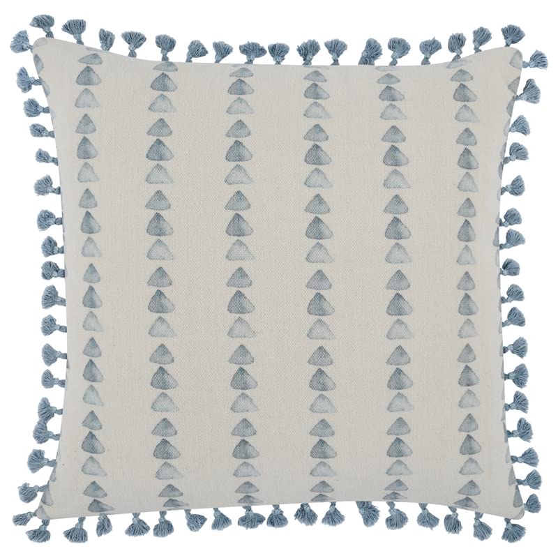 Kosas Home Micah 20X20 Transitional Fabric Throw Pillow In Blue/Ivory