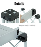 iClimb Camping Table IC719-720-721 Aluminum Silver Small