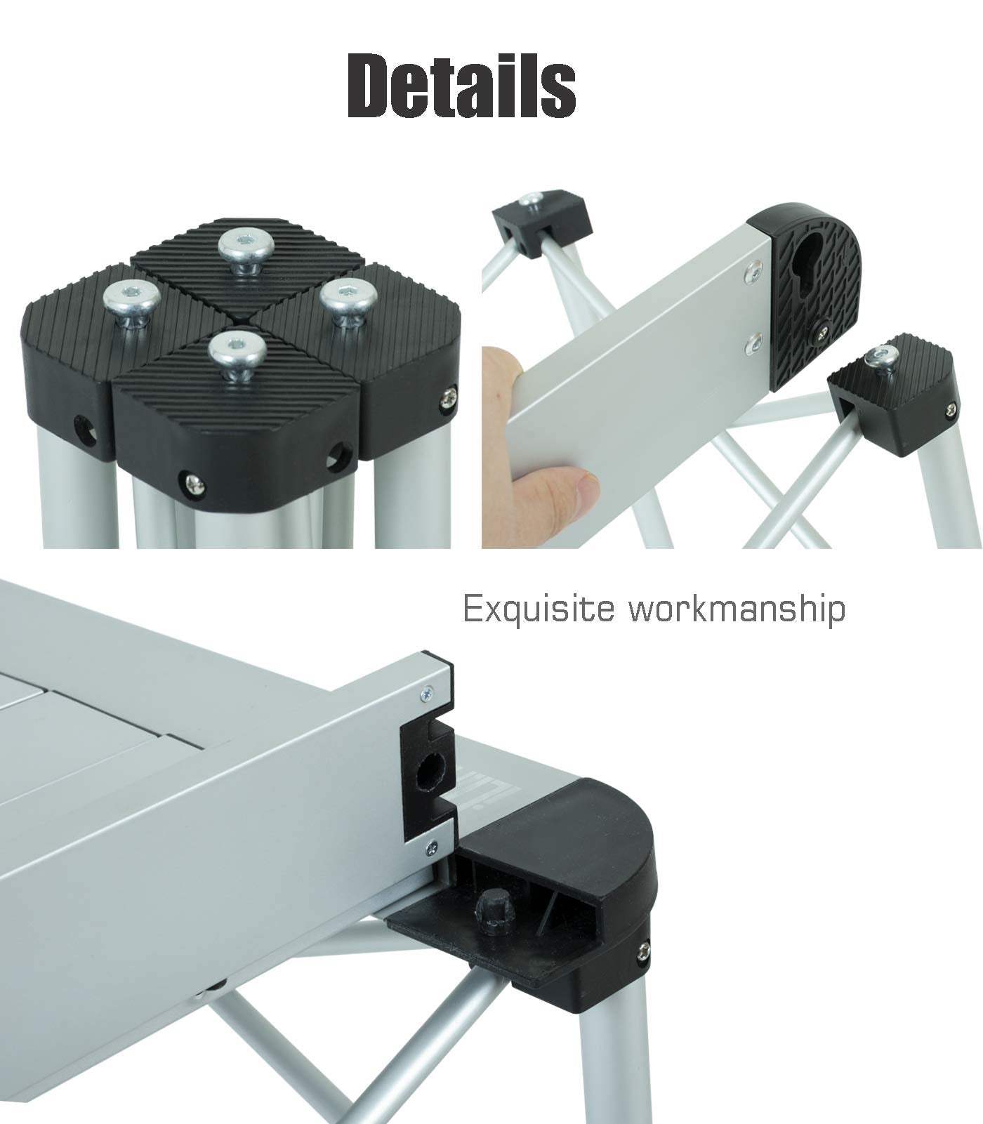 iClimb Camping Table IC719-720-721 Aluminum Silver Small