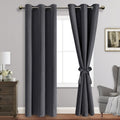Jiuzhen Blackout Curtains For Bedroom - Thermal Insulated, Light Blocking And Noise Reducing Grommet Room Darkening Curtains 84 Inch Length 2 Panels Set (38 X 84 Inch, Dark Grey)
