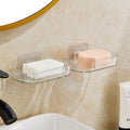 ECOSMOS Soap Holder for Bathroom/soap case/selfAdhesive soap Holder/soap Stand for Bathroom/Self Draining Transparent Acrylic