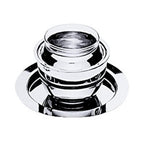 Mepra Giotto Caviar Set-Silver, Dishwasher Safe Serveware, Butter Serving Dish (200714)