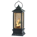 Eldnacele Battery Operated Plug-in Musical Lighted Christmas Water Snowing Glittering Snow Globe Lantern with Timer Christians N