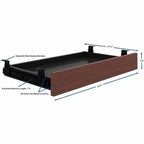 Lorell Mahogany Laminate Universal Center Drawer, Brown