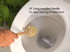 Ecolulu Eco Friendly Toilet Brush, 2 Pack Wood Toilet Brush Made Of Beechwood, Strong Hemp Bristles With 360 Cleaning Power, Bio