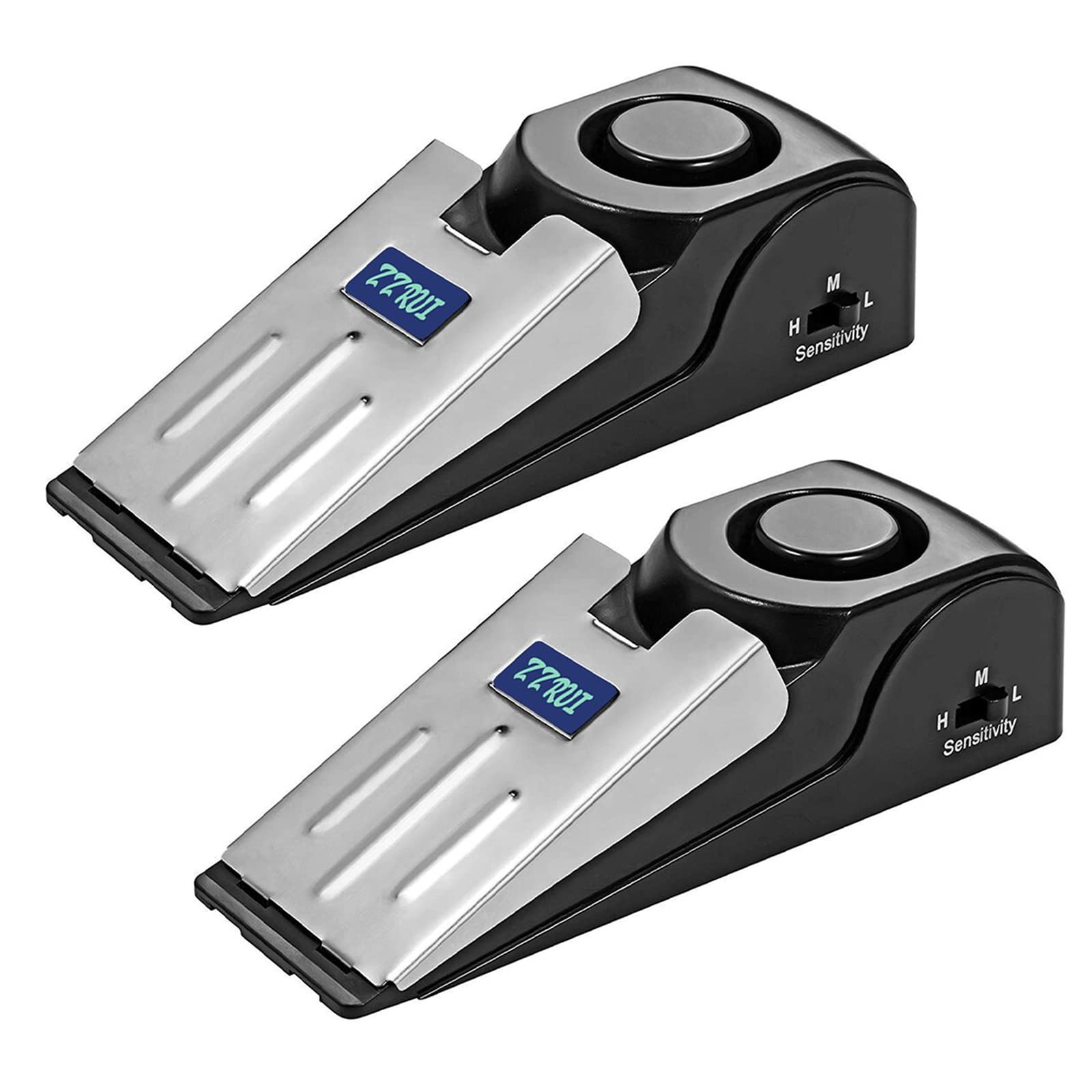 Zzrui Upgraded Door Stopper Security Alarm,Portable 120 Loud Entrance Alert Door Stop Alarm For Travel Home Apartment House(2 Pa