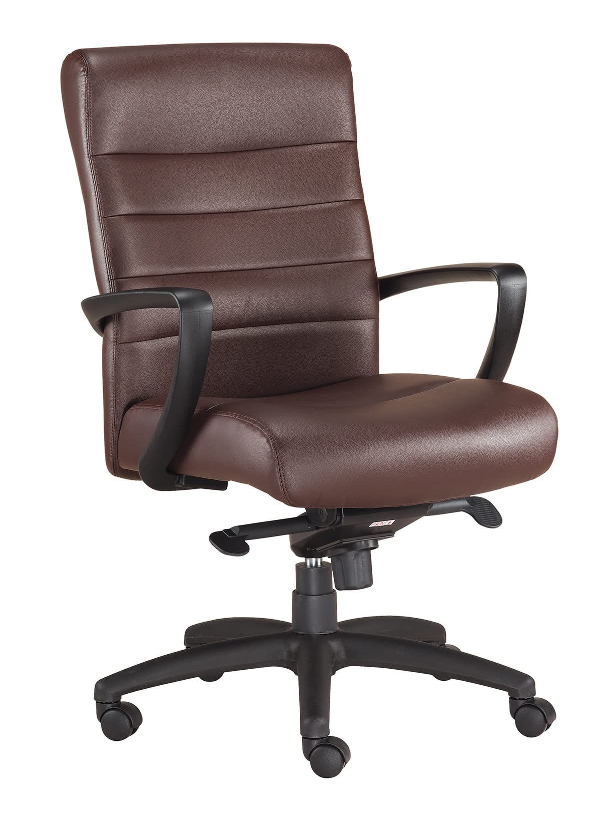 Eurotech Seating Manchester Mid Back Leather Chair, Brown
