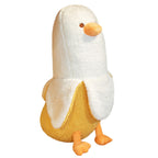 hitoshe Banana Duck Plush Toy, Banana Duck Stuffed Animals Doll Cute Plushie Hugging Plush Pillow Gift for Girls and Boys (White