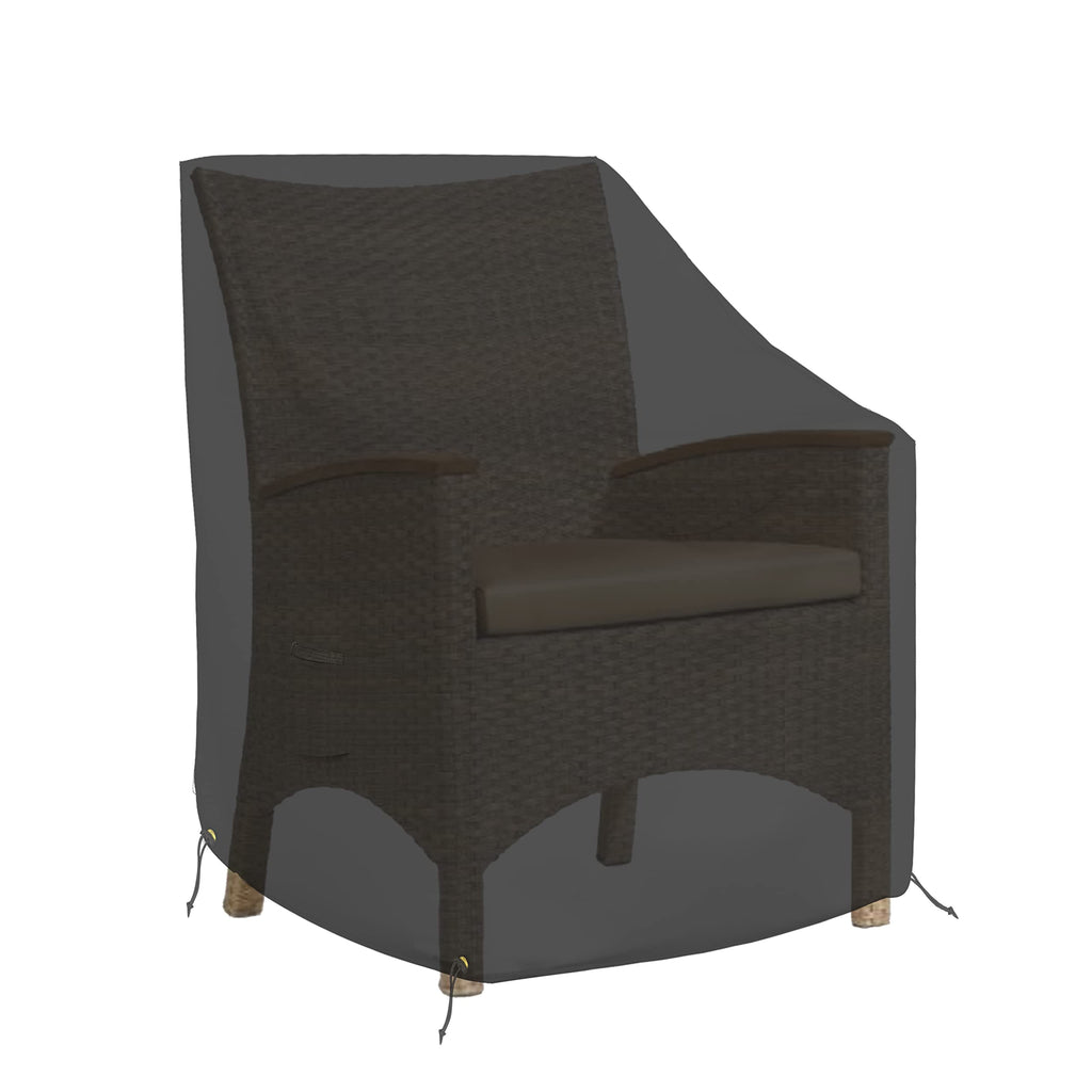 Covers & All Outdoor Chair Cover, 12 Oz Waterproof Uv & Weather Resistant Patio Furniture Sofa Cover For Outdoor Outside Seating Lawn Garden, With Air Vents & Drawstrings (32'W X 37'D X 36'H, Black)