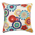 Pillow Perfect Bright Floral Indoor/Outdoor Accent Throw Pillow Plush Fill, Weather, And Fade Resistant, Floor - 25' X 25', Bl