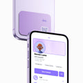 Dot. Thin - Digital Business Card - Tap To Share Nfc - Iphone & Android (Purple)