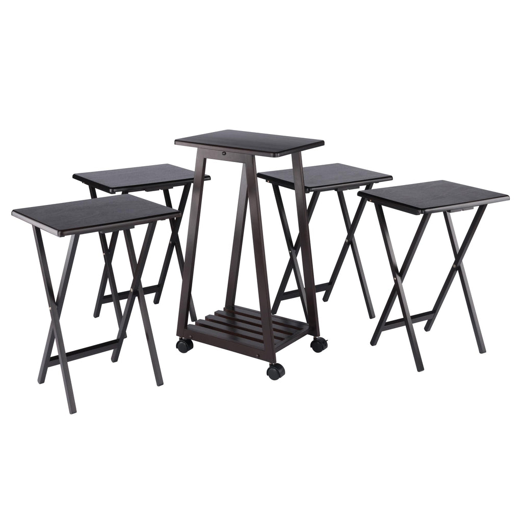 Winsome Adriel 5-Pc Snack Table Set, Coffee