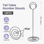 Homwanna Table Number Holders 10Pcs - 8.75 Inch Place Card Holder Tall Table Number Stands For Wedding Party Graduation Receptio