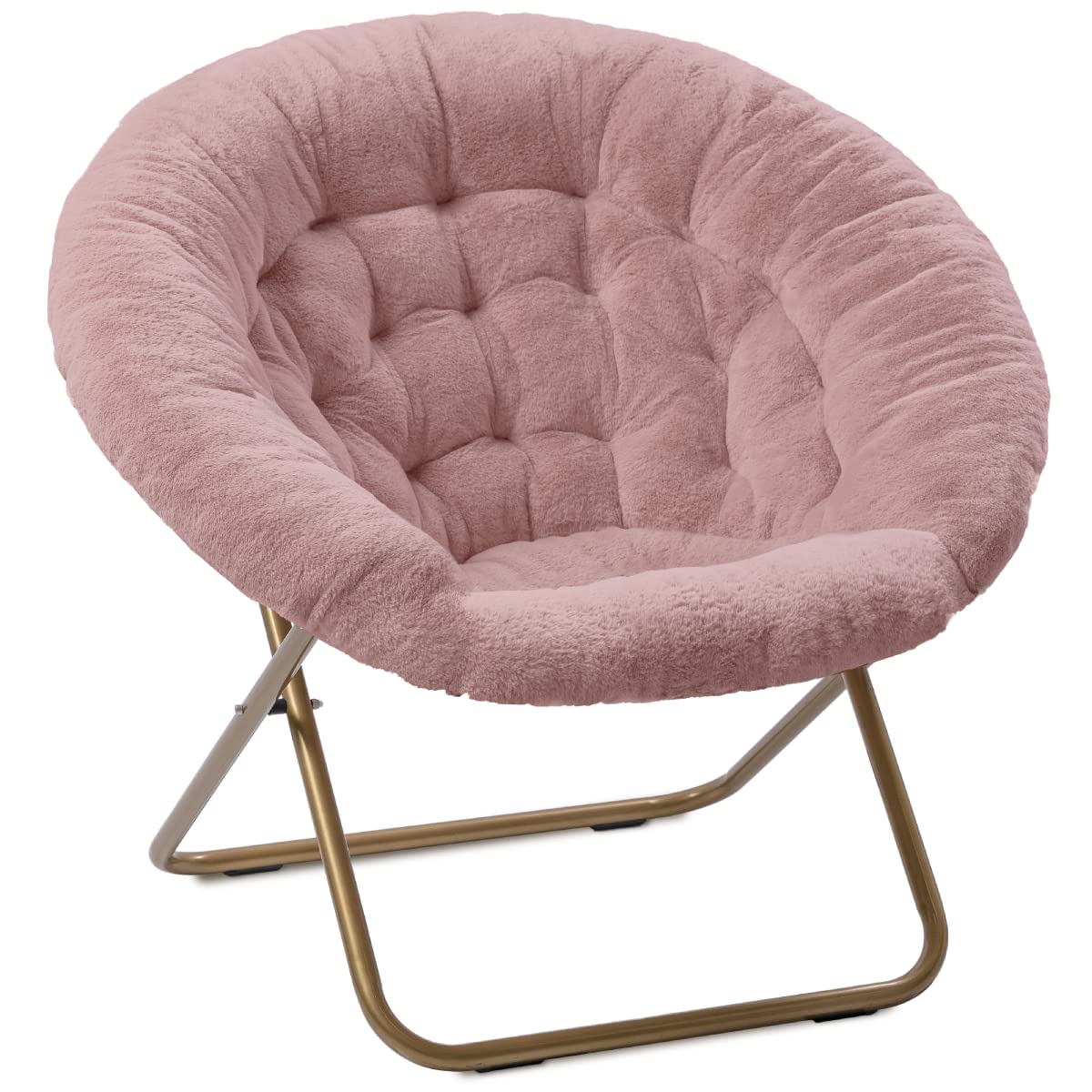 Milliard Cozy Chair/Faux Fur Saucer Chair For Bedroom/X-Large (Pink)