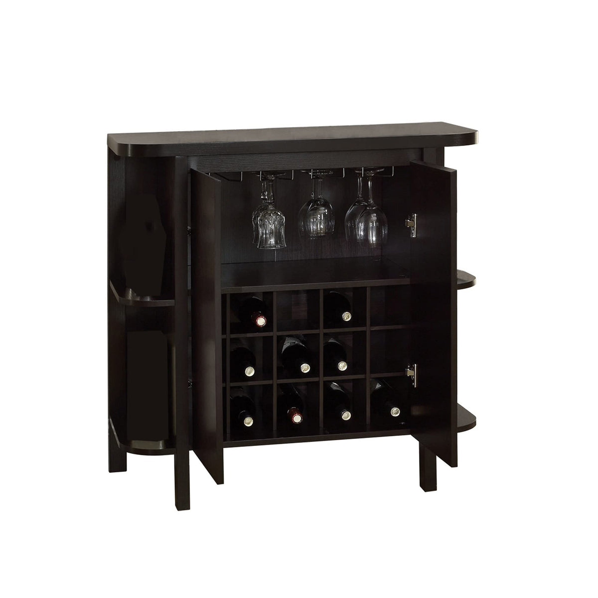 Monarch Specialties Cappuccino Finish Bar Cabinet