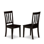 East West Furniture CAAN5-CAP-W 5 Piece Dining Room Table Set Includes a Rectangle Kitchen Table and 4 Dining Chairs, 36x60 Inch, Cappuccino
