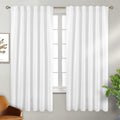 Bgment White Curtains 72 Inch For Bedroom - Rod Pocket And Back Tab Thermal Insulated Room Darkening Curtains For Living Room, 2 Window Curtain Panels (52 X 72 Inch, Pure White)