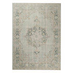 HomeRoots 532015 9 x 13 ft. Sea Green Medallion Power Loom Rectangle Area Rug