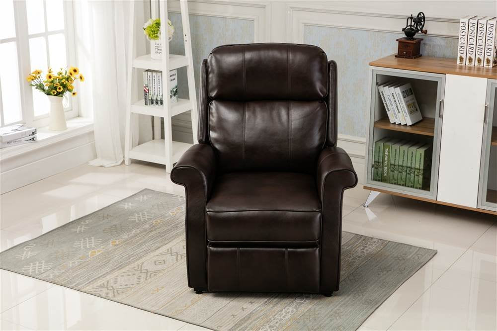 Comfort Pointe Lehman Brown Faux Leather Traditional Lift Chair