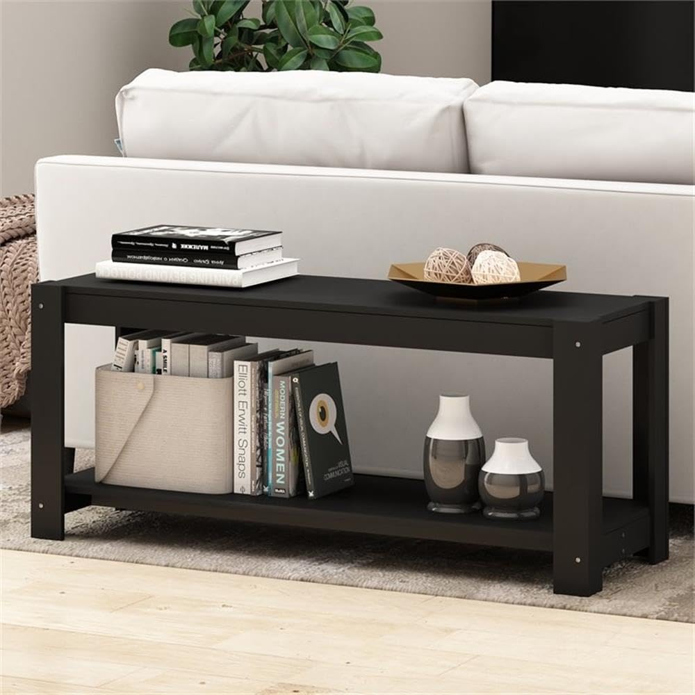 Furinno Parsons Entertainment Center Television Stand/Coffee Table, Black