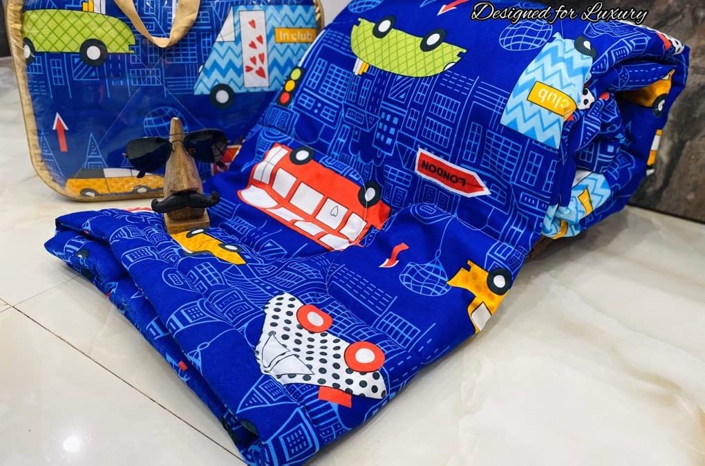 Yetli Glace Cotton Singel Bed Comforter Print And Kids Ac Room/Blanket, Size 60 X 90 Pack Of 1 Pcs, (Vt2045 Van