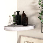 vidaXL Wall Corner Shelf Concrete Gray 13.7"x13.7"x1.4" MDF
