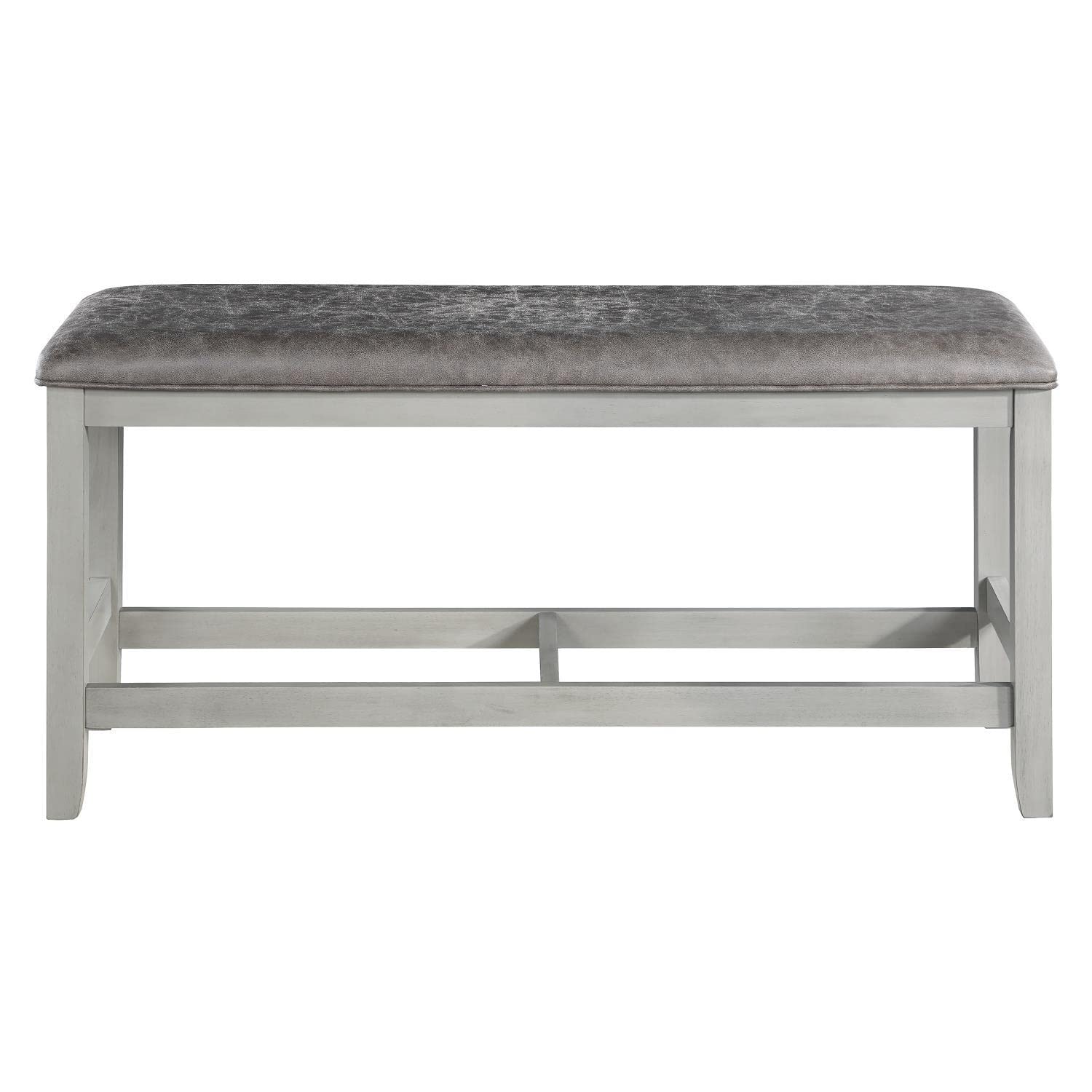 Steve Silver Hyland Stone Gray Wood Counter Bench