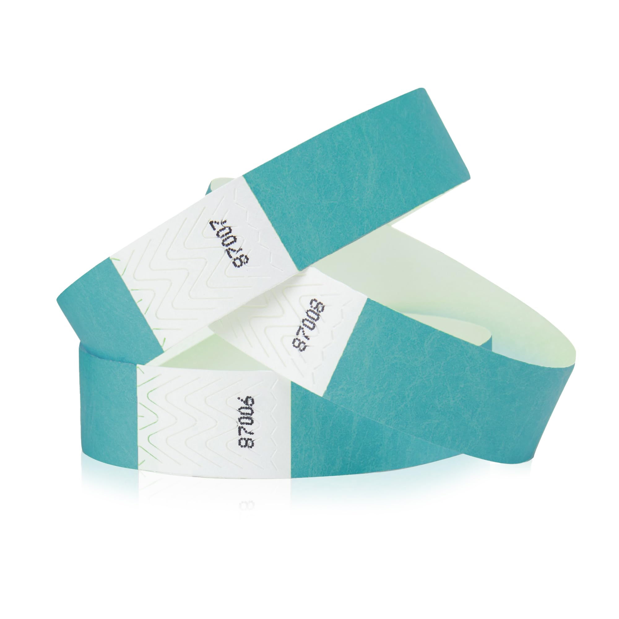 Wristco Caribbean Blue Tyvek Wristbands For Events - 1,000 Count - Security Cuts & Tamper-Proof Design To Prevent Reuse - Premiu